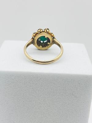 LOT 205J: 14K Gold, Emerald and Diamond Ring - Size 6 - 4.2 GTW