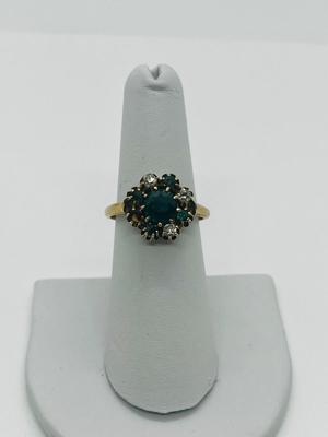 LOT 205J: 14K Gold, Emerald and Diamond Ring - Size 6 - 4.2 GTW