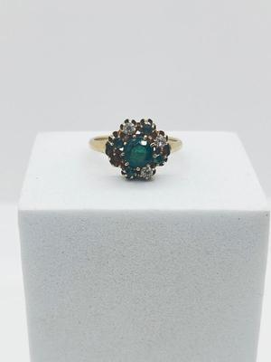 LOT 205J: 14K Gold, Emerald and Diamond Ring - Size 6 - 4.2 GTW
