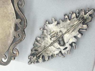 LOT 208J: Vintage Sterling Silver Pins/Brooches - 77.2 GTW Marks- Stuart Nye, Great Falls Metal Works, Taxco Mexico and 925