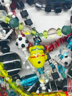 LOT 212J: Pretty Glass Bead Necklace Collection