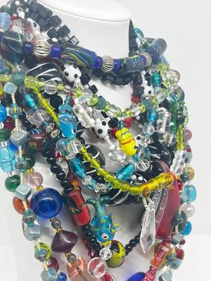 LOT 212J: Pretty Glass Bead Necklace Collection