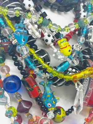 LOT 212J: Pretty Glass Bead Necklace Collection