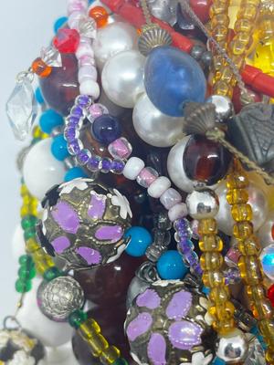 LOT 214J: Huge Vintage Beaded Necklace Lot