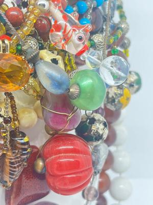 LOT 214J: Huge Vintage Beaded Necklace Lot