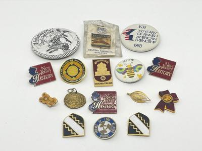 LOT 217J: Pin Collection: "New Jersey History" and More