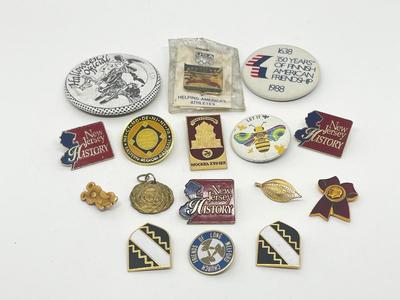 LOT 217J: Pin Collection: "New Jersey History" and More