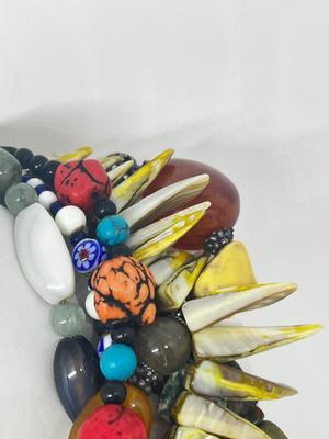 LOT 220J: Funky Chunky Beaded Necklaces
