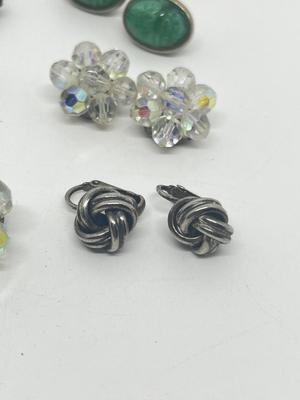 LOT 222J: Collection of Vintage Screwback and Clip On Earrings