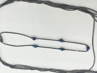 LOT 223J: Sterling Silver Bracelet and Native American 5 Strand "Liquid Silver" Necklace - 14.8 GTW