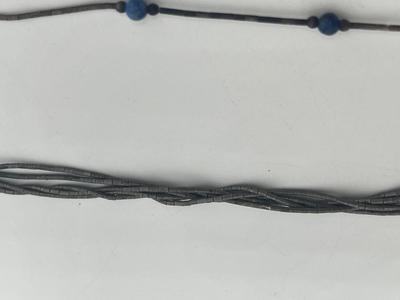 LOT 223J: Sterling Silver Bracelet and Native American 5 Strand "Liquid Silver" Necklace - 14.8 GTW