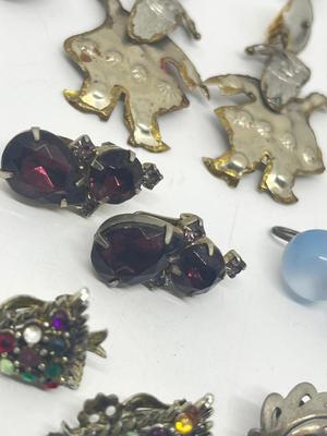 LOT 224J: Awesome Collection of Screwback and Clip On Earrings: Monet, Liz Claiborne and More