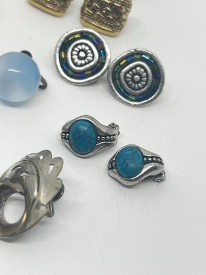 LOT 224J: Awesome Collection of Screwback and Clip On Earrings: Monet, Liz Claiborne and More