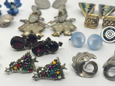 LOT 224J: Awesome Collection of Screwback and Clip On Earrings: Monet, Liz Claiborne and More