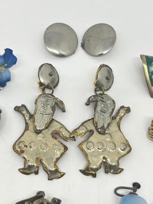 LOT 224J: Awesome Collection of Screwback and Clip On Earrings: Monet, Liz Claiborne and More