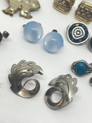 LOT 224J: Awesome Collection of Screwback and Clip On Earrings: Monet, Liz Claiborne and More