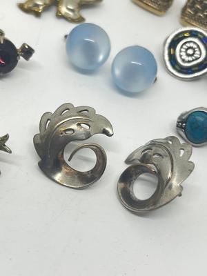 LOT 224J: Awesome Collection of Screwback and Clip On Earrings: Monet, Liz Claiborne and More