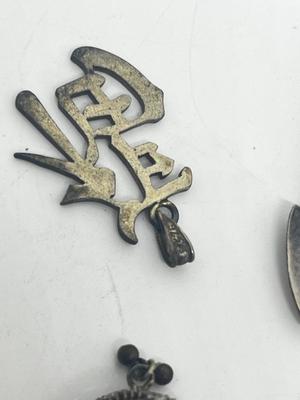 LOT 226J: Sterling Silver Jewelry - Danecraft Shamrock Pendant, Charms and More- 57.5 gtw