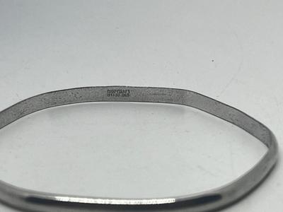 LOT 228J: Sterling Silver Bracelets - 49.2 gtw Danecraft bangle, Mexico Cuff, Marcasite and more