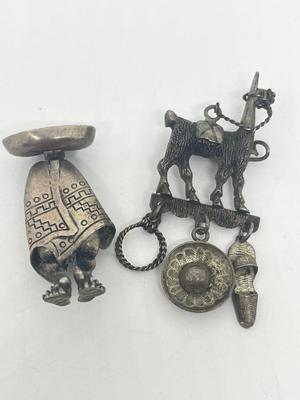 LOT 230J: Mexico Themed Silver Pins / Brooches - 18.6 gtw