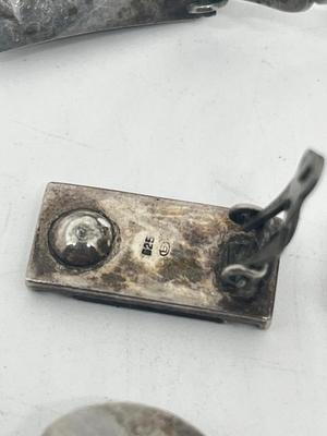 LOT 231J: Vintage Sterling Silver Clip-on Earrings - 25.7 gtw