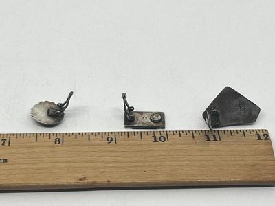 LOT 231J: Vintage Sterling Silver Clip-on Earrings - 25.7 gtw