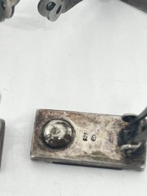 LOT 231J: Vintage Sterling Silver Clip-on Earrings - 25.7 gtw