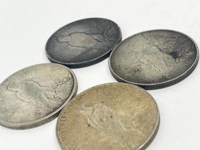 LOT 236J: Four Antique Silver Peace Dollars - 1922, 1922-S, 1923-D, 1924