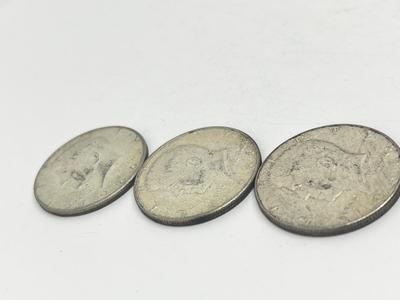 LOT 237J: Three 1966 40% Silver Kennedy Half Dollars