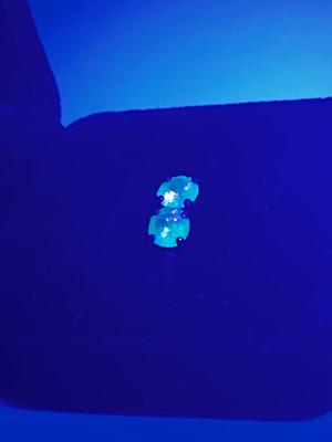 LOT 240J: Vintage 14K Gold Uranium Glass Size 6 Ring - 2.3 gtw