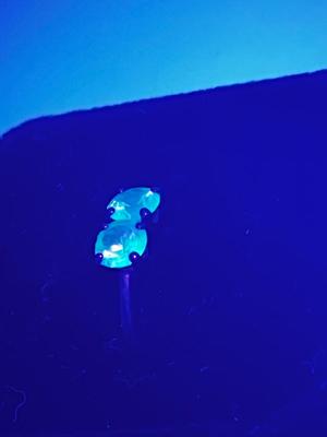 LOT 240J: Vintage 14K Gold Uranium Glass Size 6 Ring - 2.3 gtw