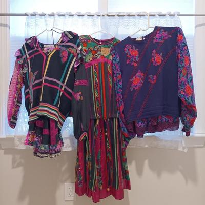 LOT 241X: Diane Freis 80s Blouse and Skirt Sets