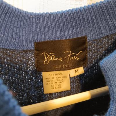 LOT 242X: Diane Freis Vintage 80s Sweater and Skirt Sets w/ Silk Pants