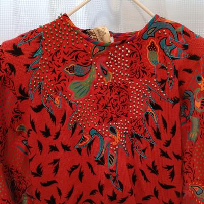 LOT 242X: Diane Freis Vintage 80s Sweater and Skirt Sets w/ Silk Pants