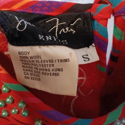 LOT 242X: Diane Freis Vintage 80s Sweater and Skirt Sets w/ Silk Pants