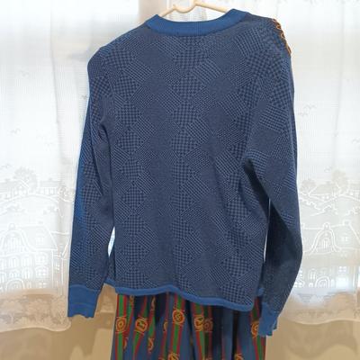 LOT 242X: Diane Freis Vintage 80s Sweater and Skirt Sets w/ Silk Pants