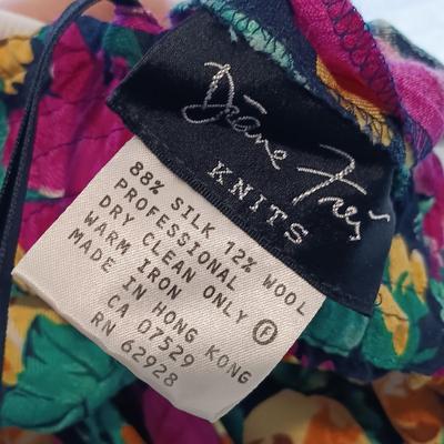 LOT 242X: Diane Freis Vintage 80s Sweater and Skirt Sets w/ Silk Pants