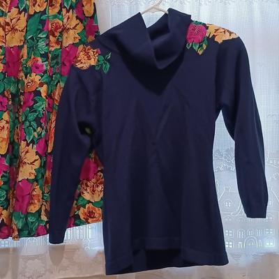 LOT 242X: Diane Freis Vintage 80s Sweater and Skirt Sets w/ Silk Pants