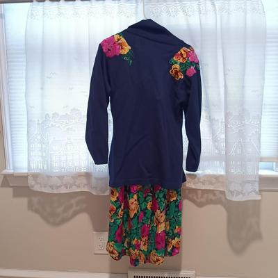 LOT 242X: Diane Freis Vintage 80s Sweater and Skirt Sets w/ Silk Pants