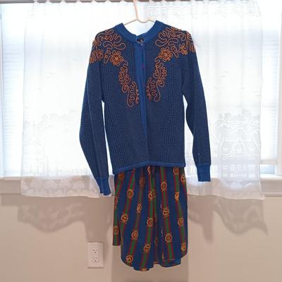 LOT 242X: Diane Freis Vintage 80s Sweater and Skirt Sets w/ Silk Pants