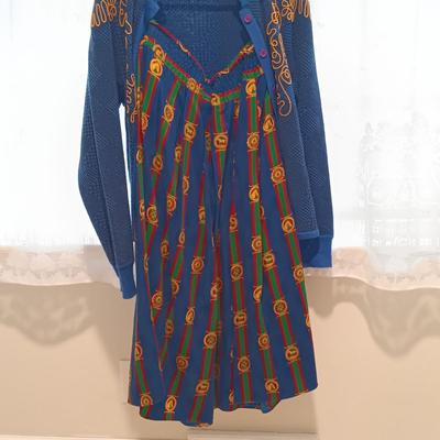 LOT 242X: Diane Freis Vintage 80s Sweater and Skirt Sets w/ Silk Pants