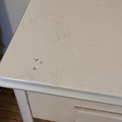 LOT 301X: Vintage Enamel Top Desk /Table