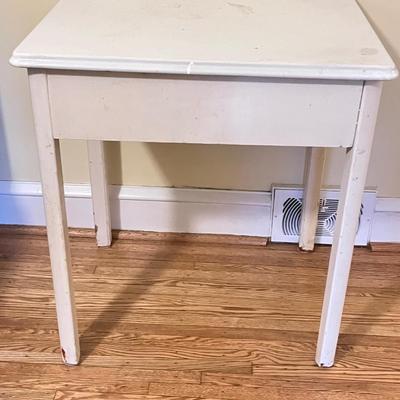 LOT 301X: Vintage Enamel Top Desk /Table