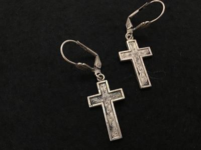 925 Cross Earring