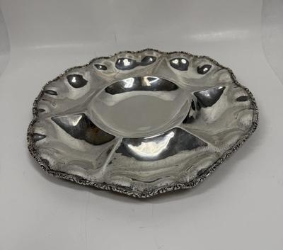 RARE Large Fine Silver Platter divided Tray Mexican 950 Silver Sterling 1138g