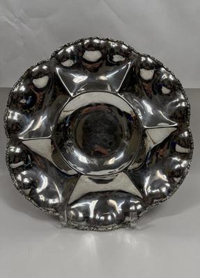 RARE Large Fine Silver Platter divided Tray Mexican 950 Silver Sterling 1138g