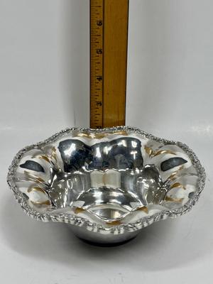 Fine Silver Serving Bowl Mexican 950 Silver Sterling
