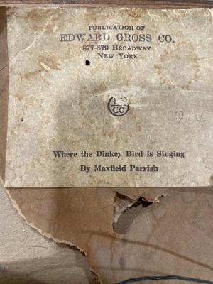 Vintage Maxfield Parish print “Where the Dinkey Bird is singing”