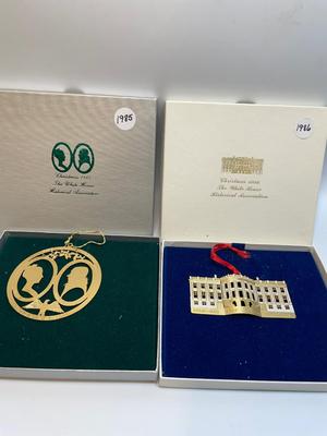 1985 & 1986 White House Historical Assn ornaments