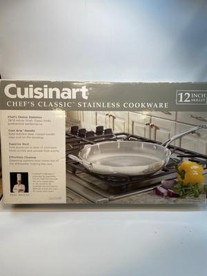 NIB Cuisinart 12” Stainless Skillet